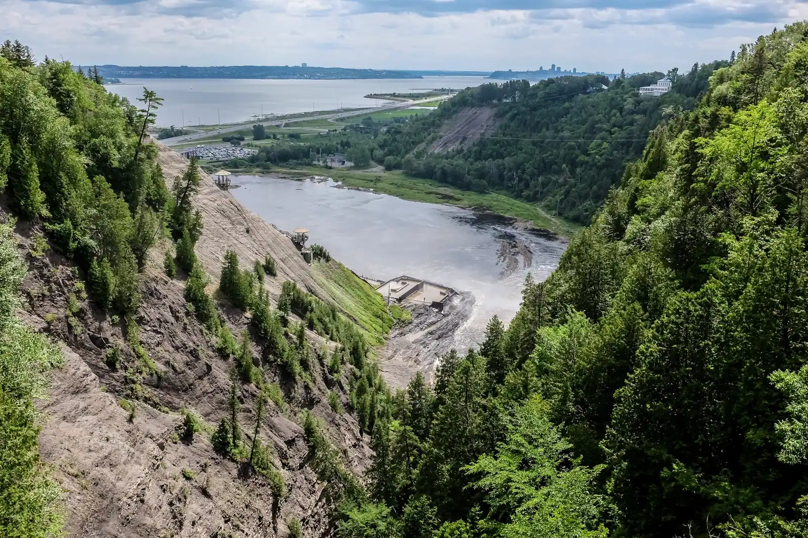 View of the Saint Lawrence River from Montmorency Falls