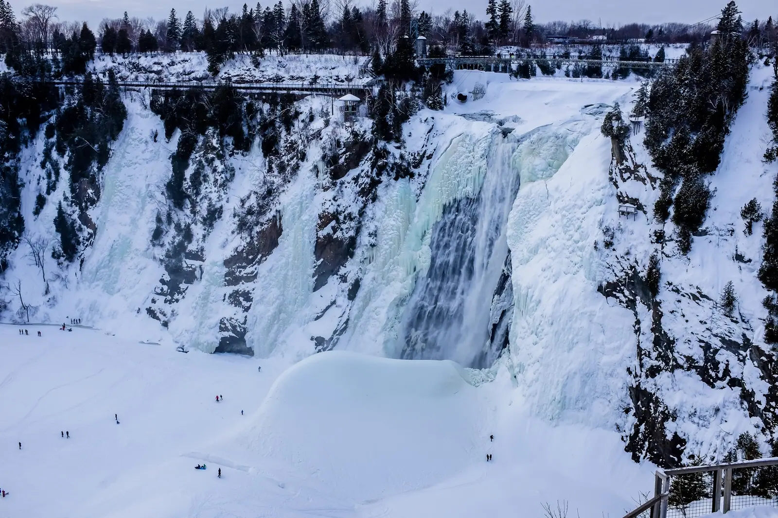 Montmorency Falls during winter
