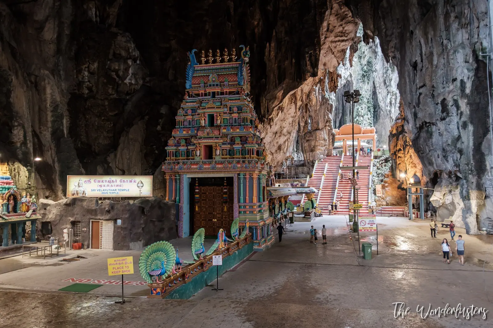 Inside the main cave at the Batu Caves
