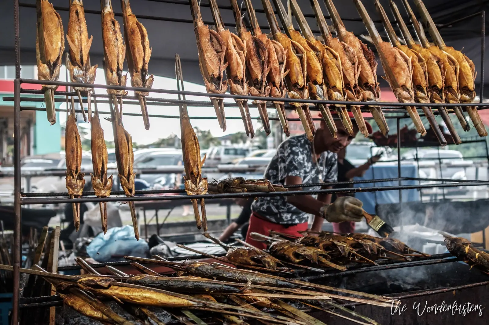 Grilled fish at the market