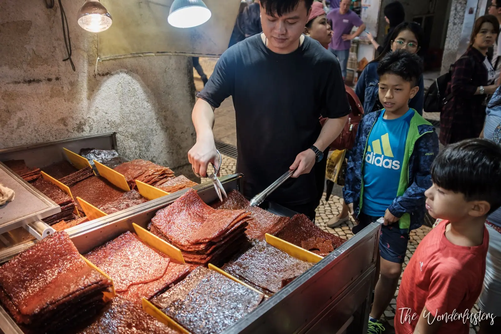 Meat jerky for sale in a Macau shop