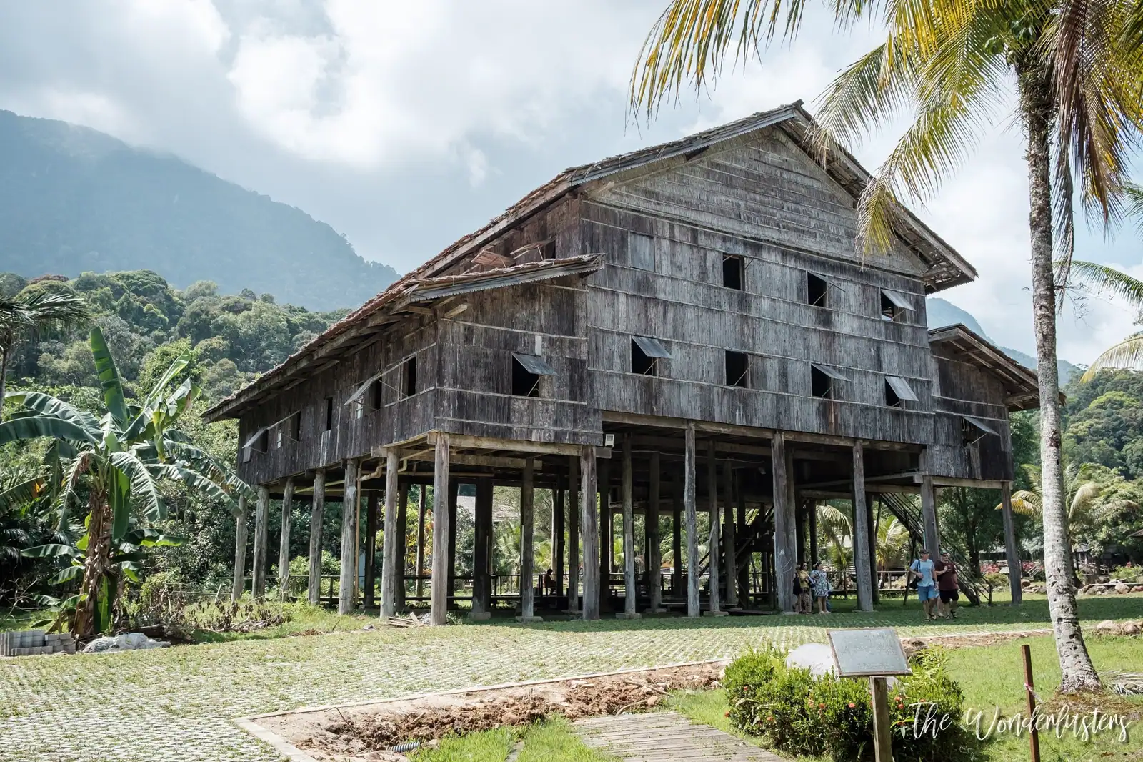 Traditional longhouse at the Sarawak Cultural Village