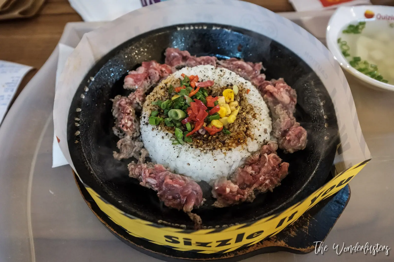 Sizzling pepper steak