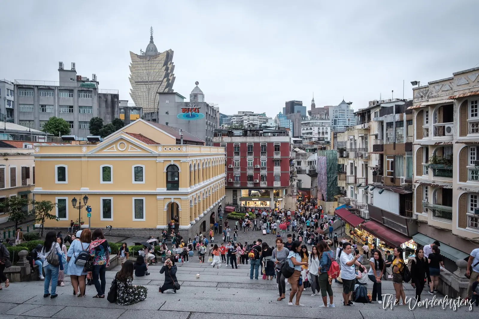 The stone steps leading up to the Ruins of St. Paul's, Macau