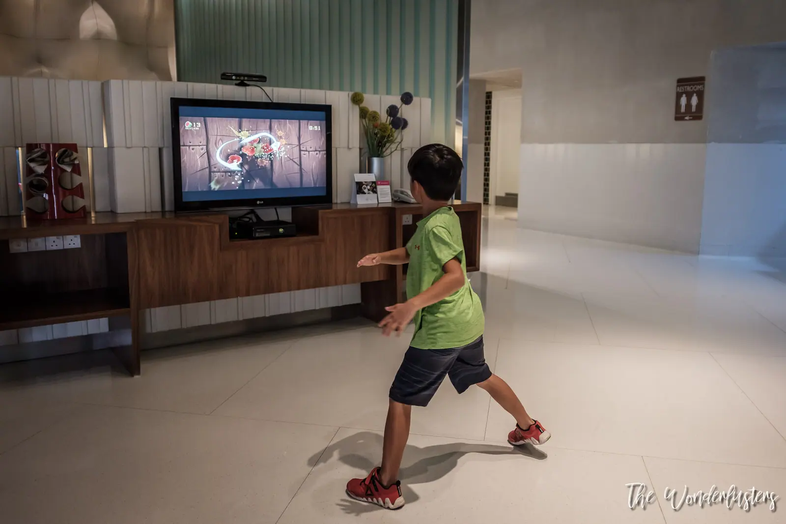 Video games in the lobby of Aloft Kuala Lumpur Sentral