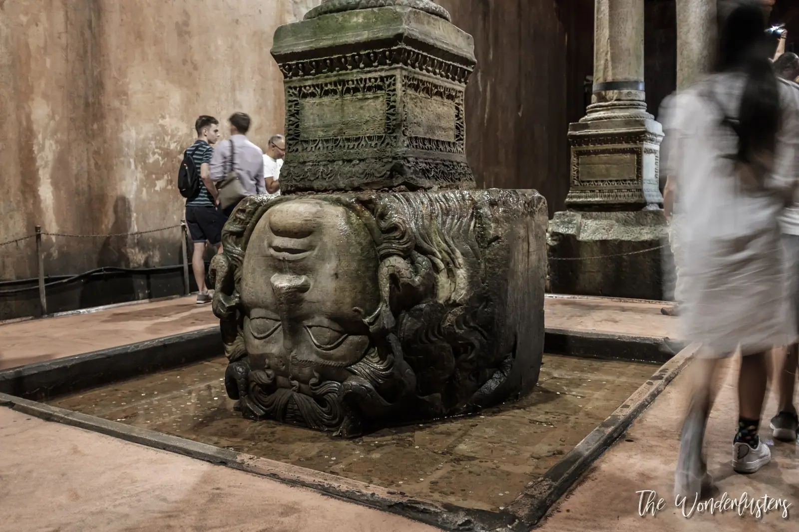 The Medusa head in the Basilica Cistern