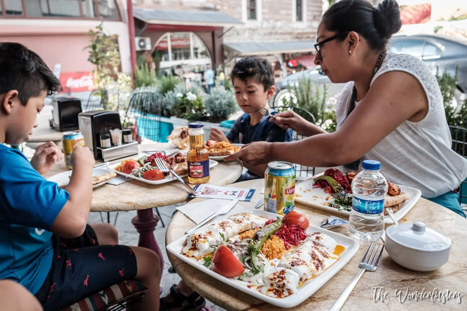 A spread of Turkish dishes