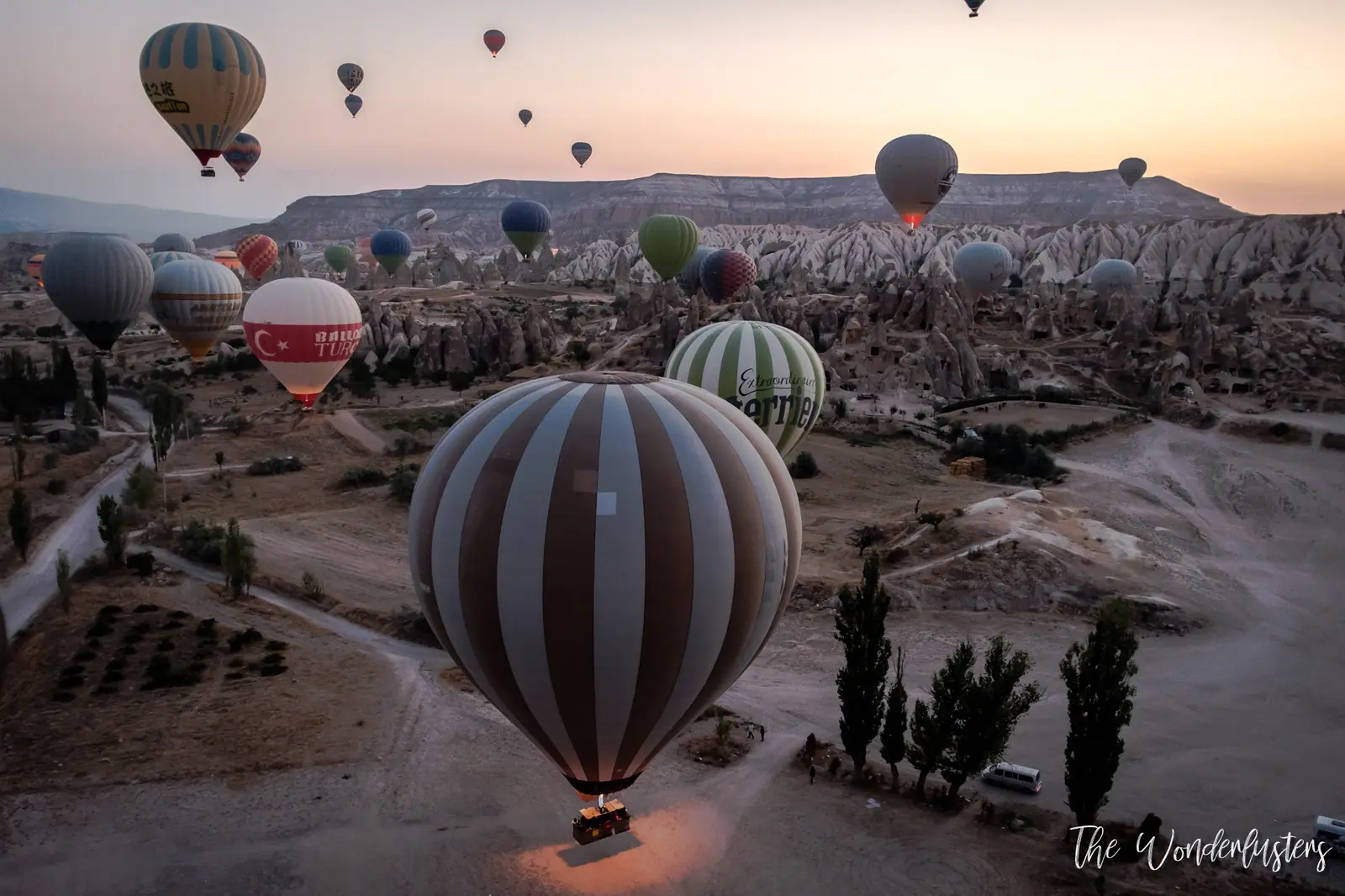 View from our hot air balloon basket
