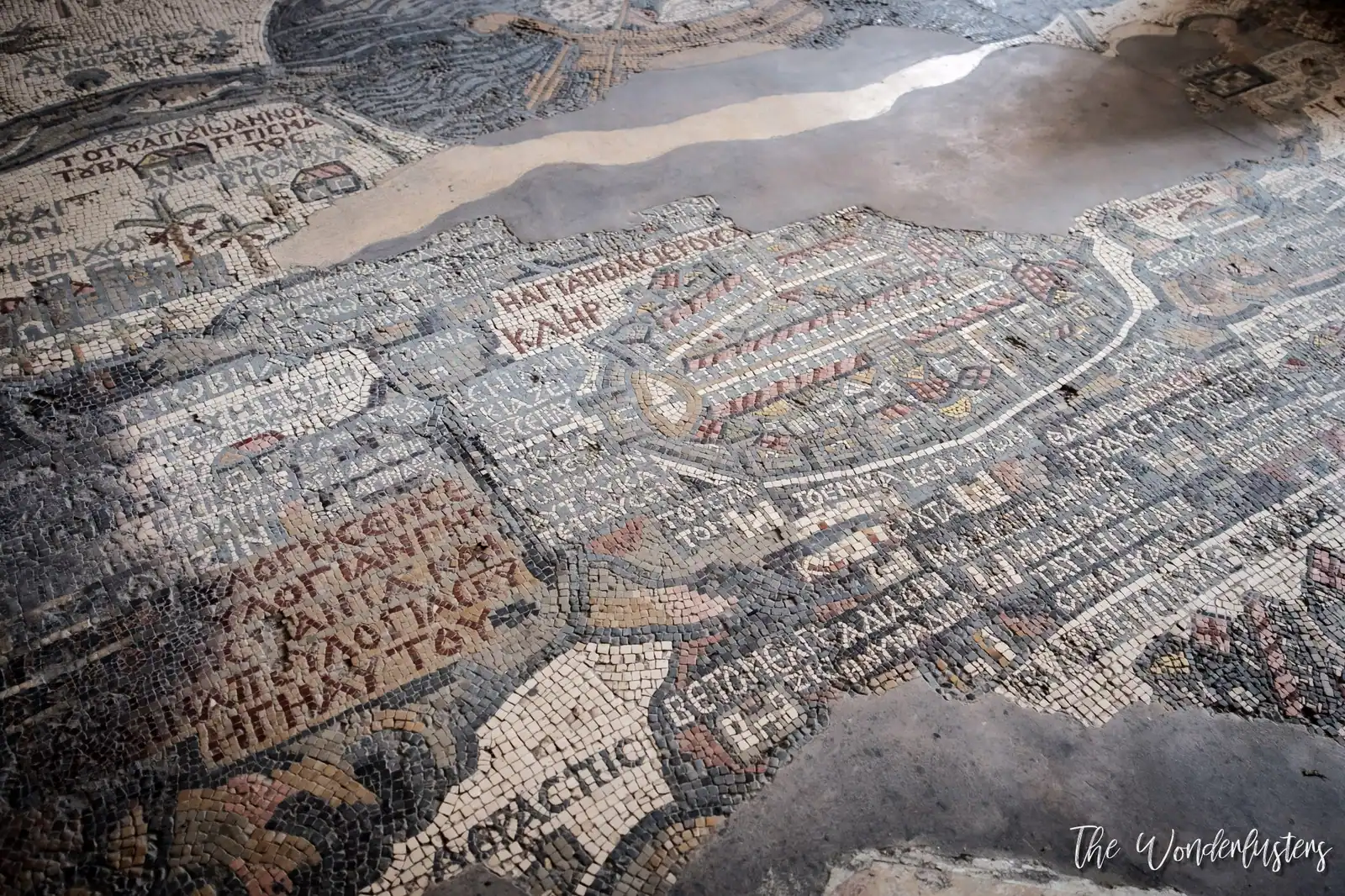 Byzantine mosaic map of the Holy Land in Madaba