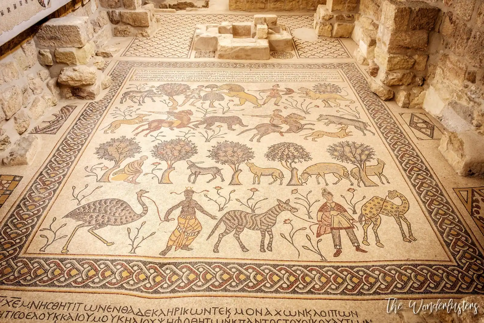 Mosaic map on Mount Nebo, Jordan