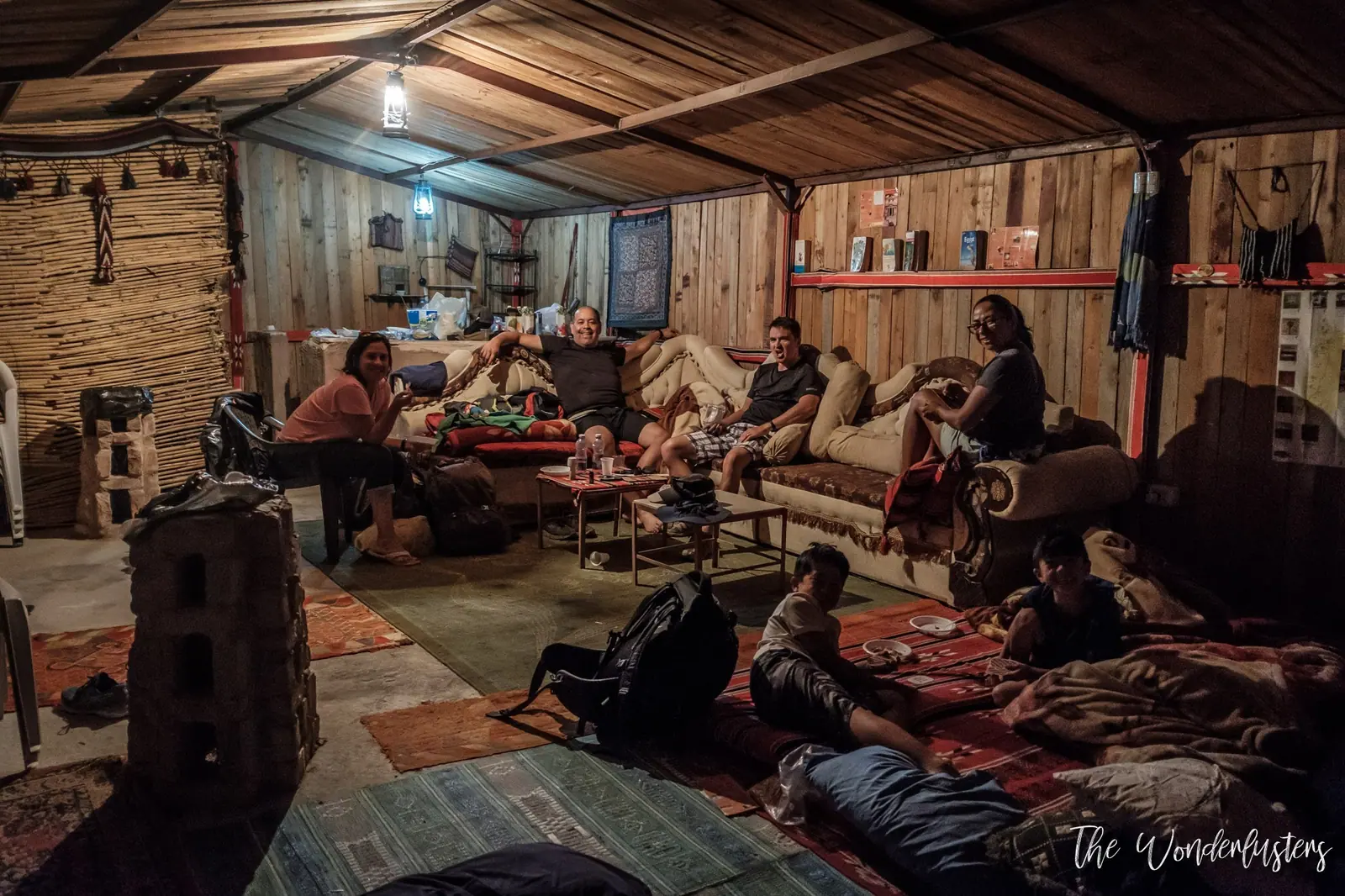 Sleeping under a rustic tent in Petra