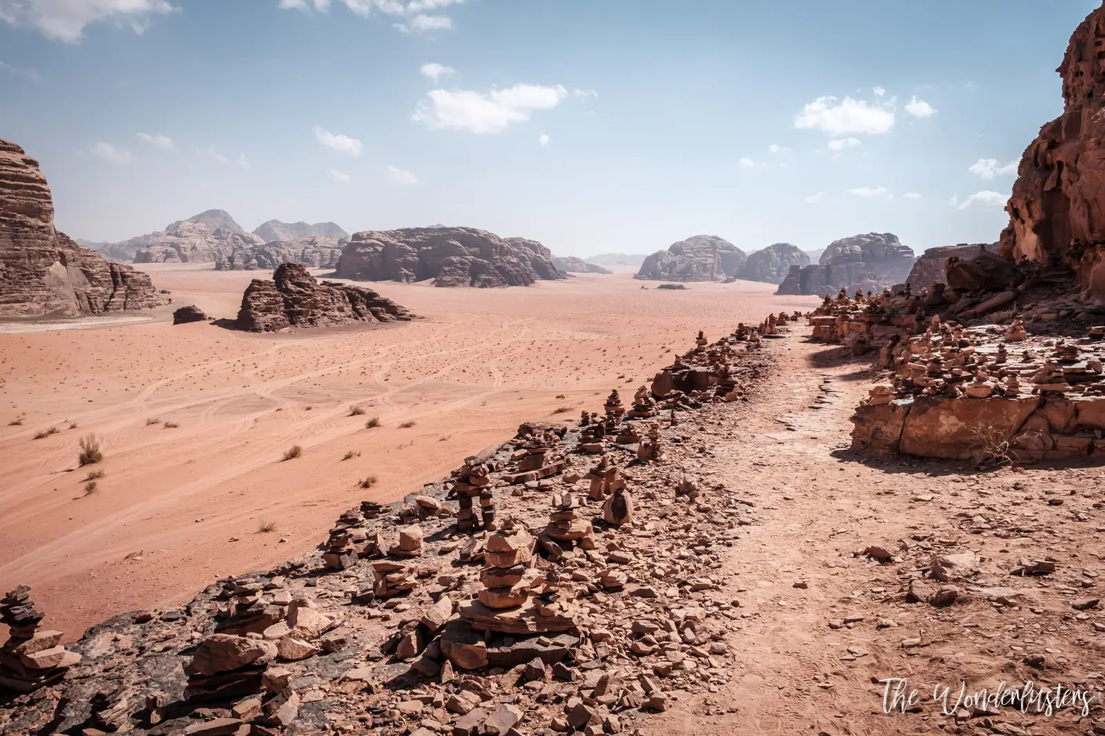 Red sand and cliffs at Wadi Rum