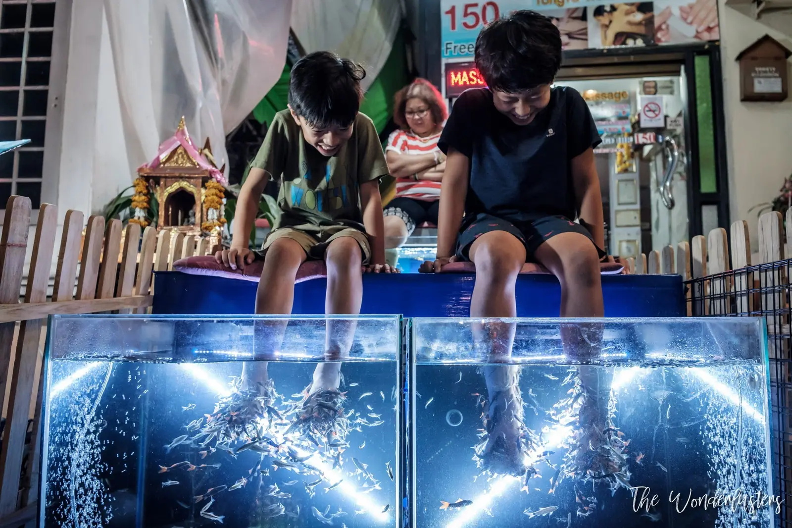Fish foot massage in Thailand