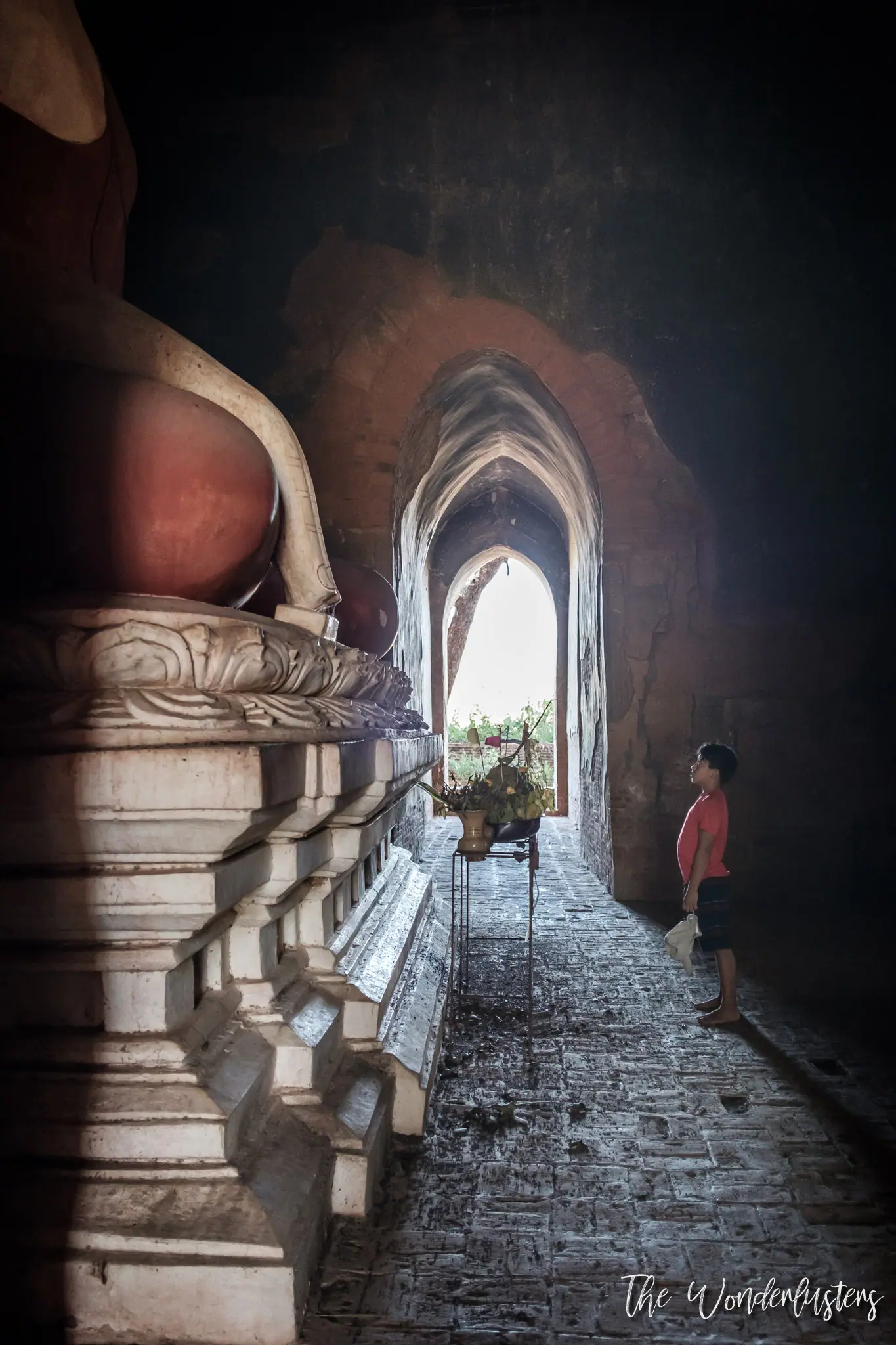 A Buddha inside a temple
