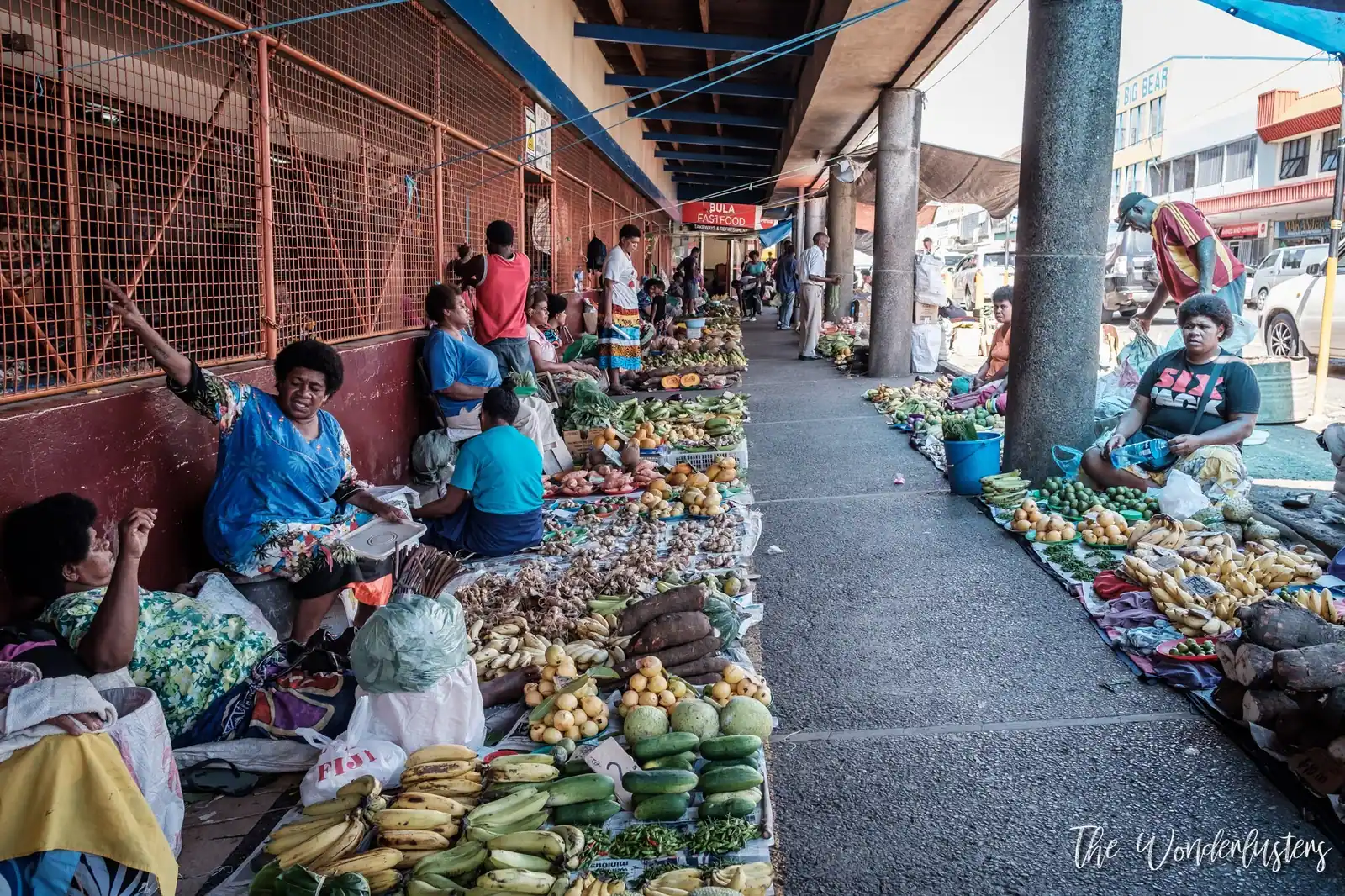 Vendors selling fruit and vegetables at the Lautoka market