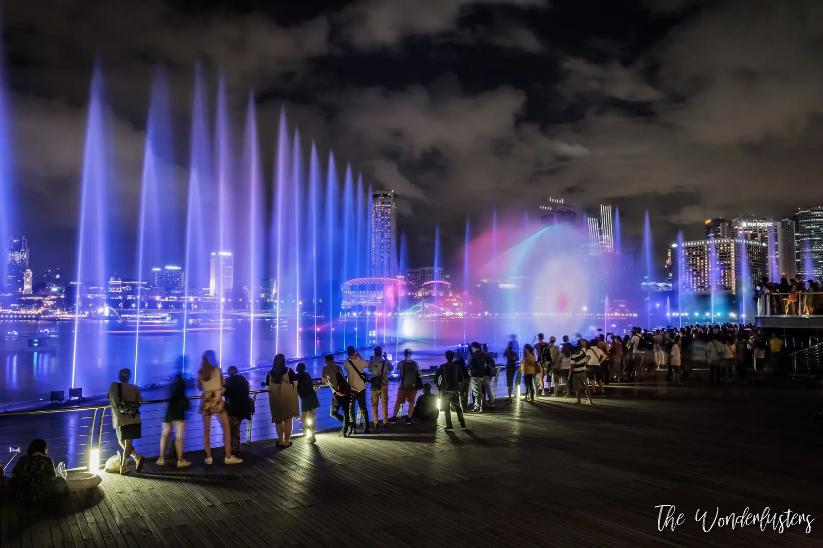 Spectra light and water show at Marina Bay Sands, Singapore