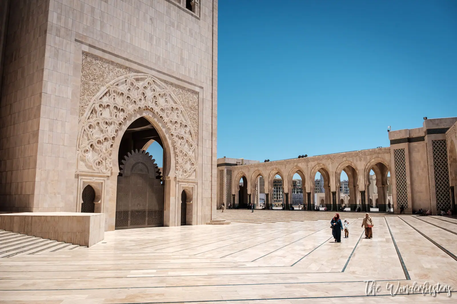Hassan II Mosque and its minaret on the seafront, Casablanca
