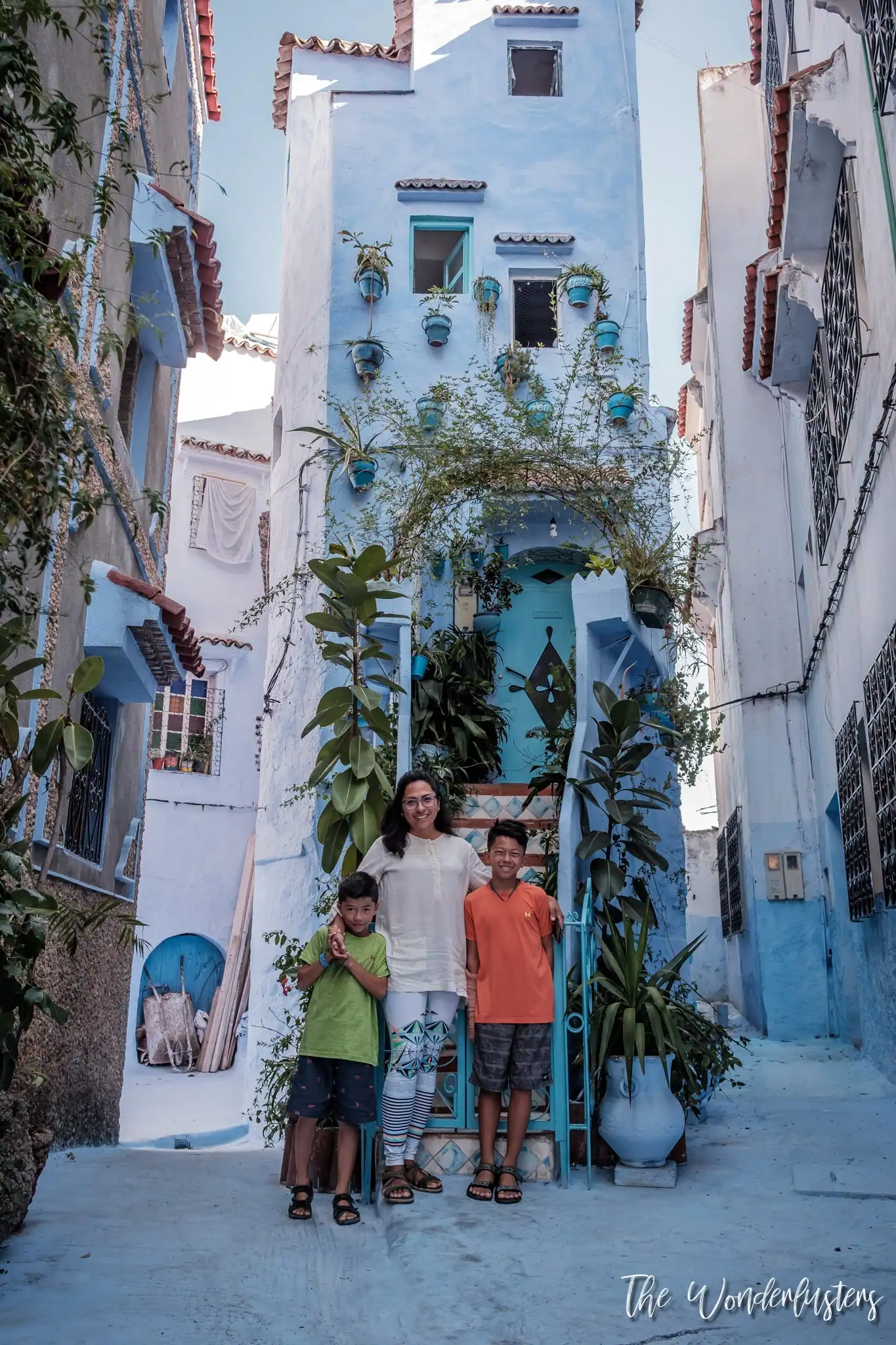 Blue-painted lane in the medina of Chefchaouen