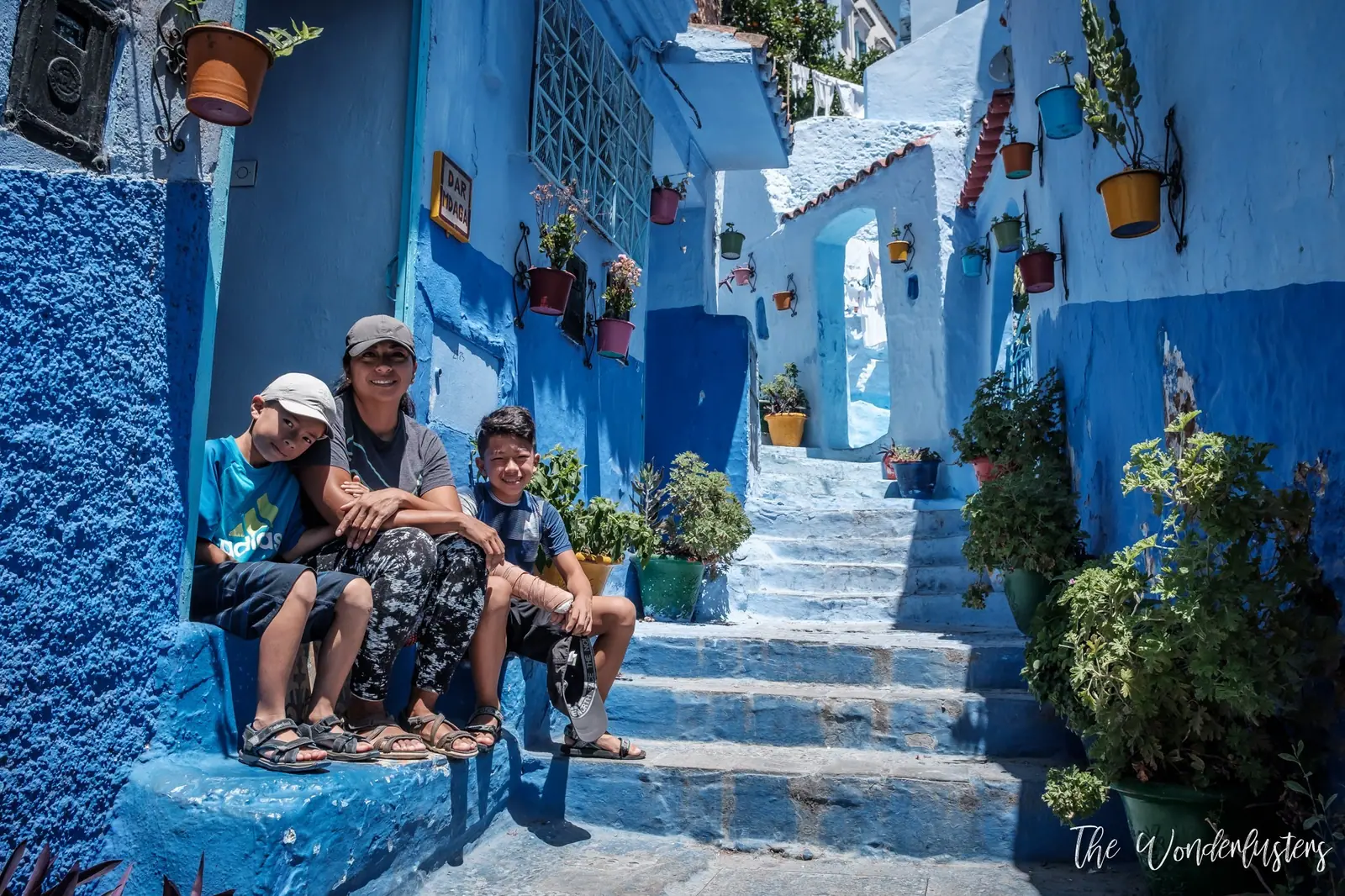 The famous blue alley outside our apartment in Chefchaouen