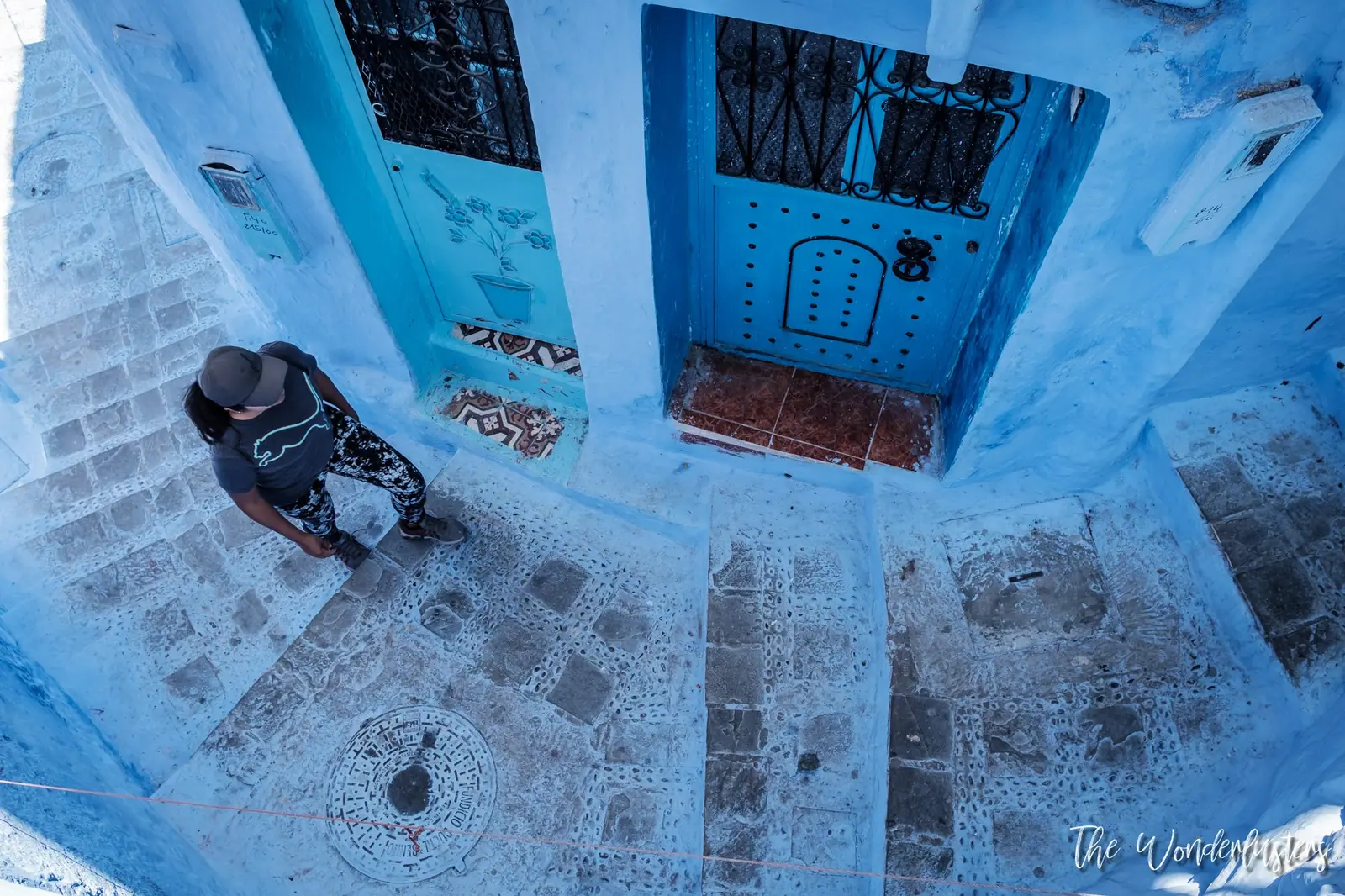 Blue stairs and doors in Chefchaouen