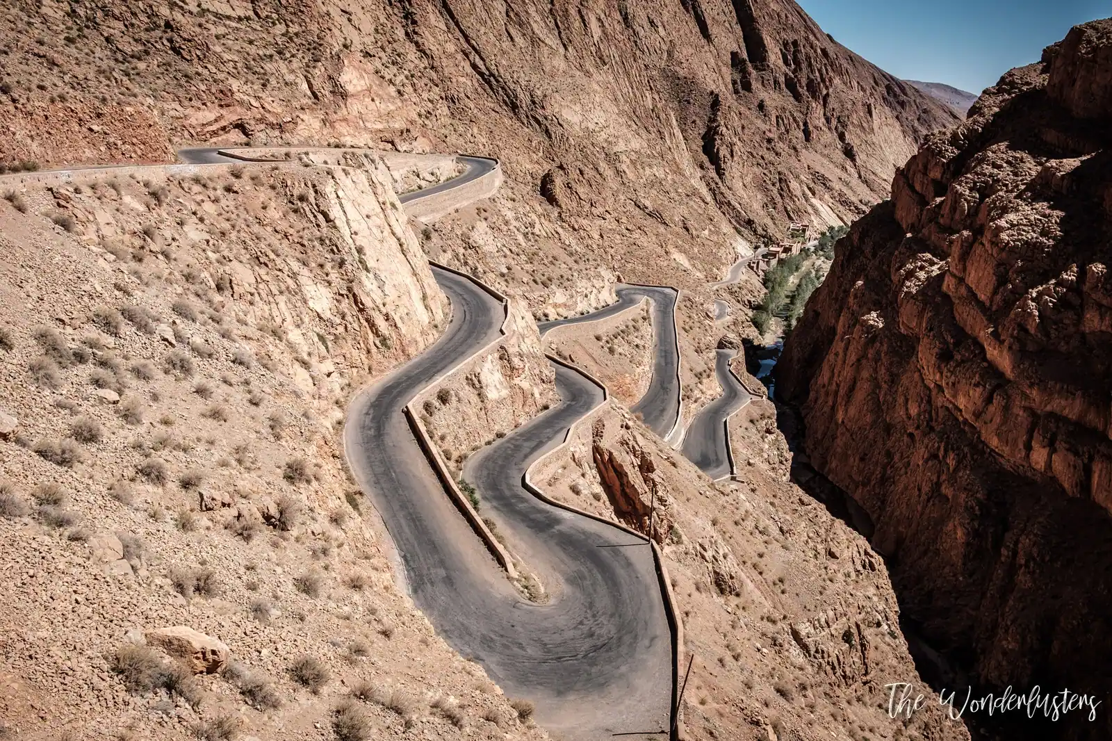 Winding road through the Dades Gorges