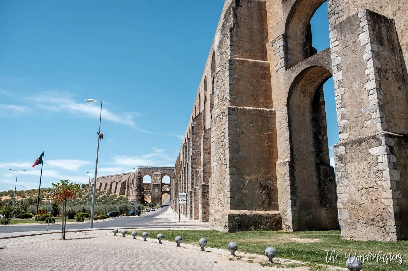Arches of the Amoreira Aqueduct in Elvas