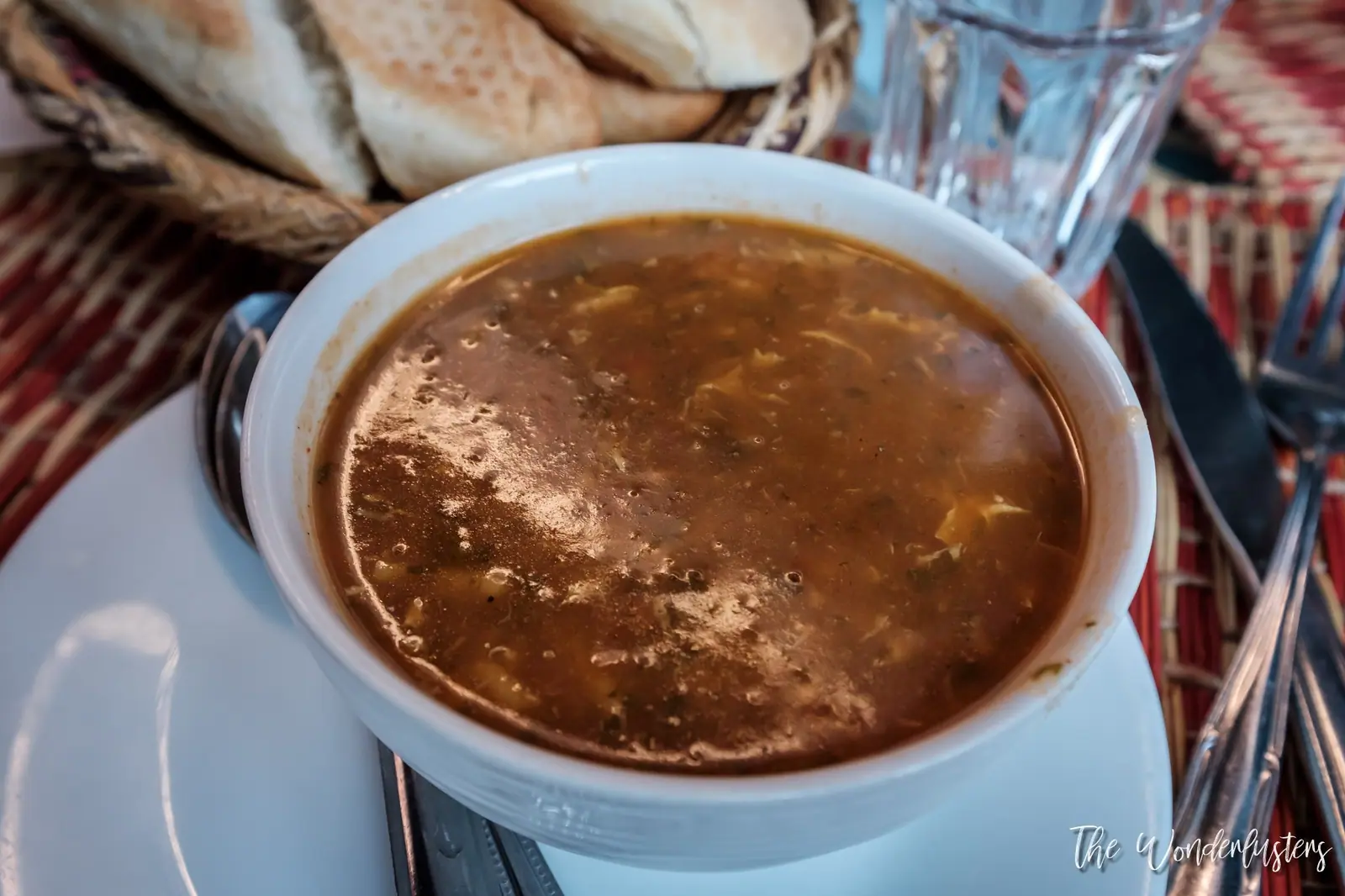 Bowl of harira soup
