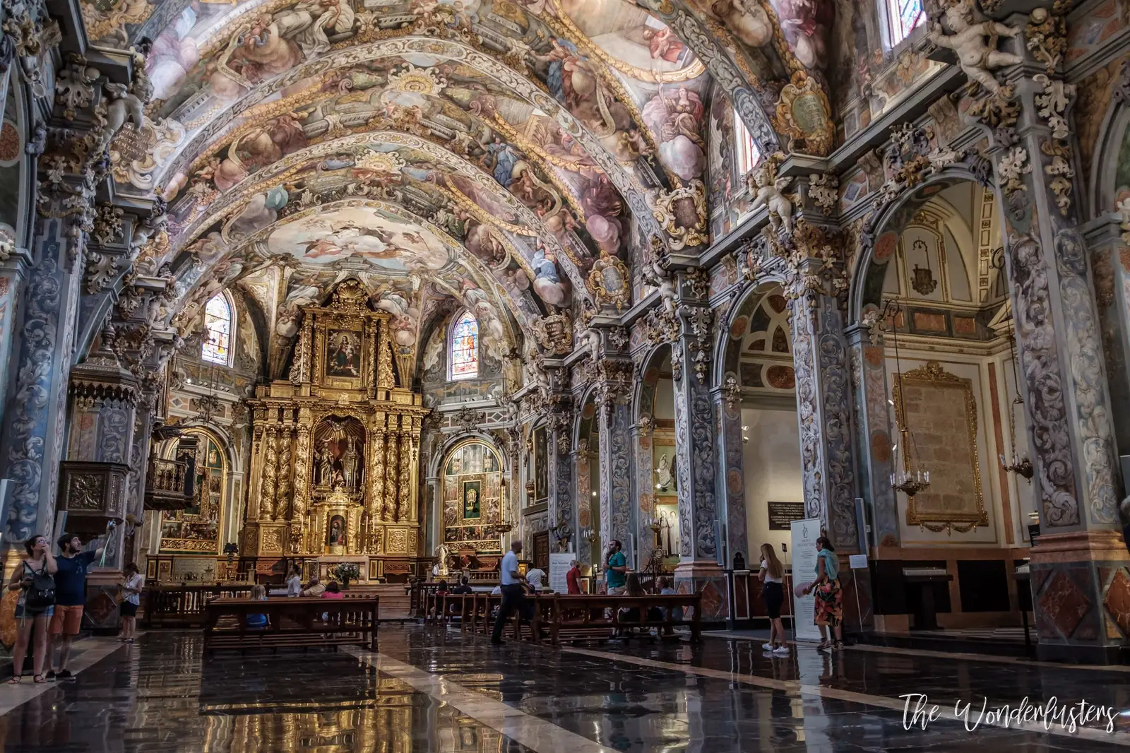 Frescoed ceiling of the Iglesia de San Nicolás, Valencia