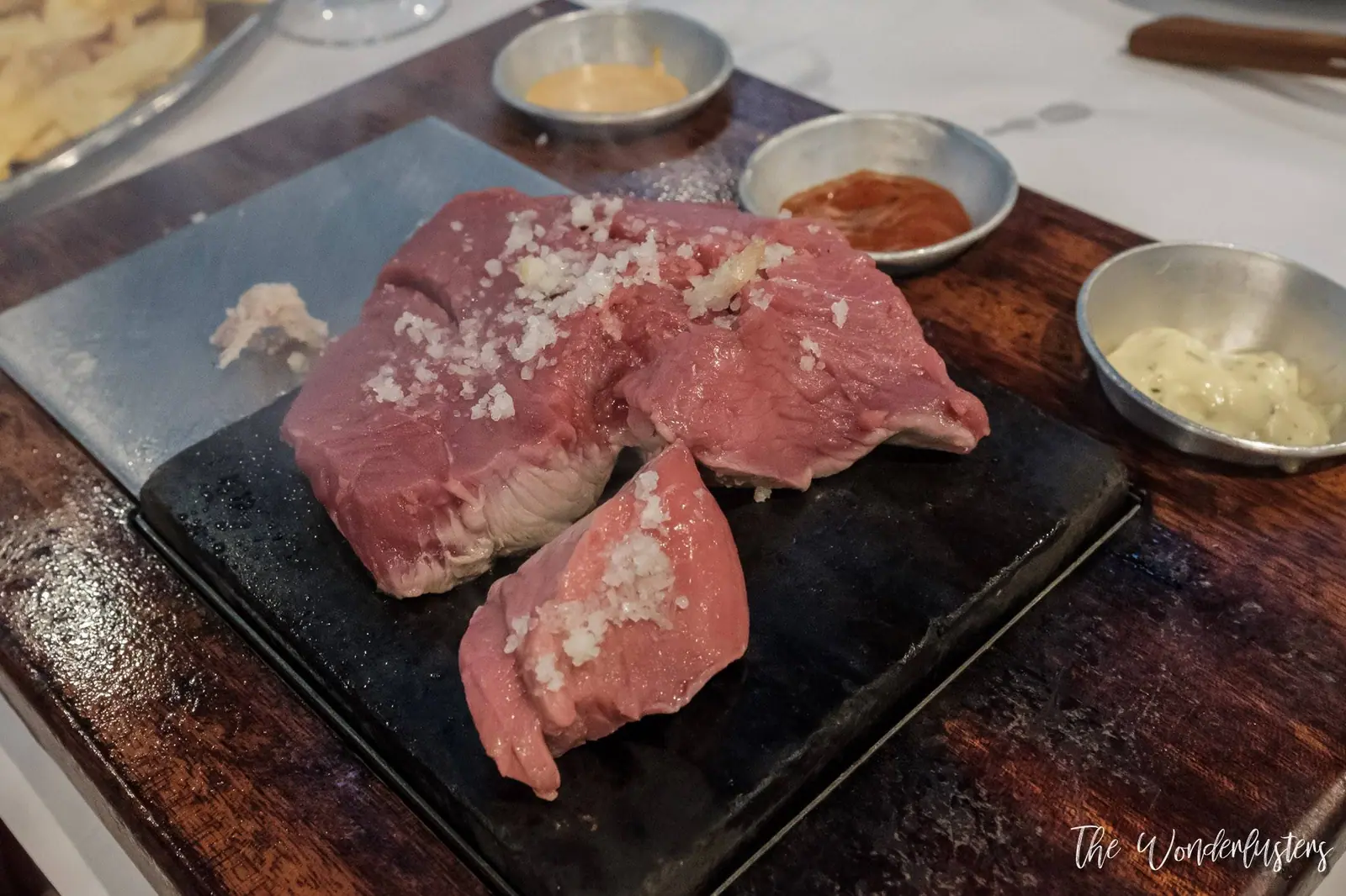 A generous plate of meat