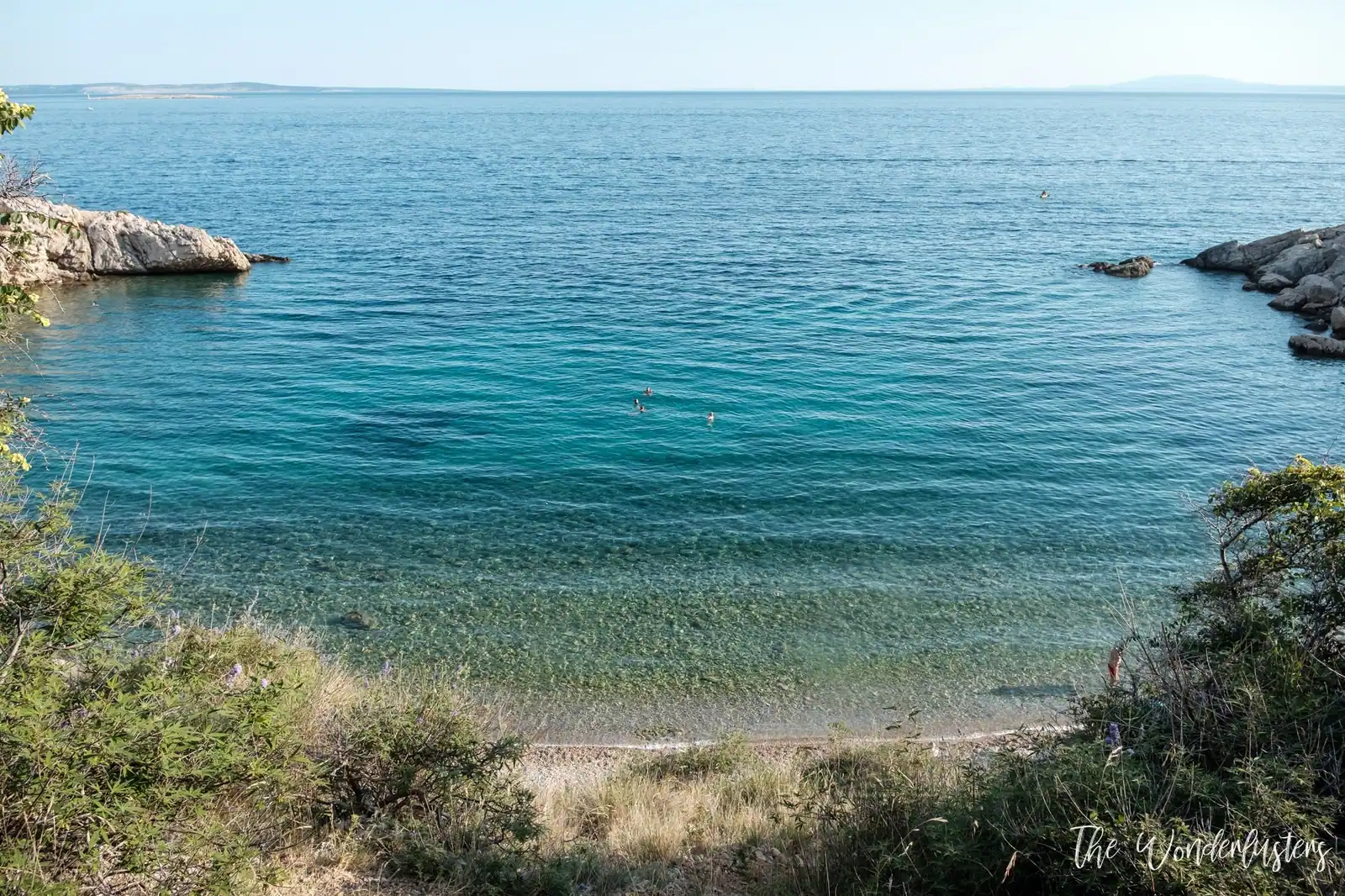 Turquoise water of Oprna Bay, Krk