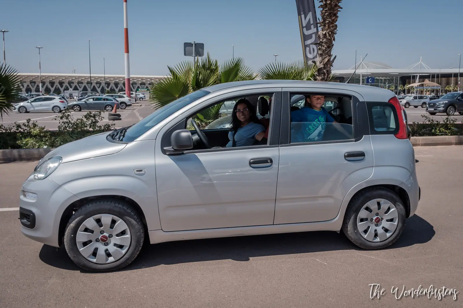 Our first rental car, a Fiat Panda