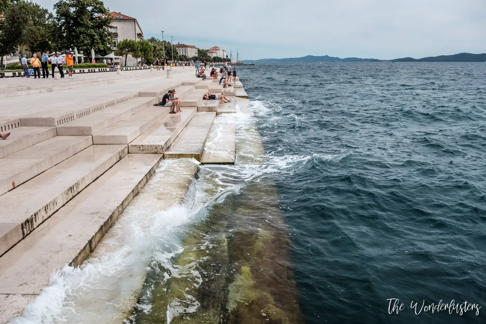 The Sea Organ steps on the Zadar waterfront