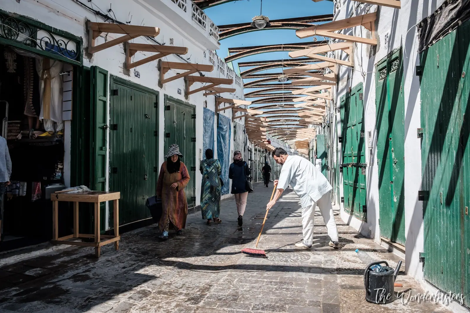 Whitewashed street in the medina of Tetouan