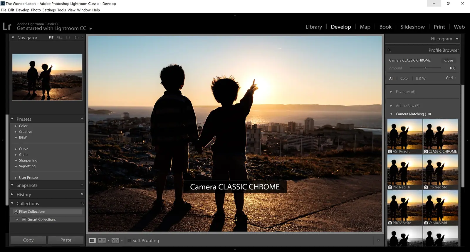 Marseille sunset with the Classic Chrome profile