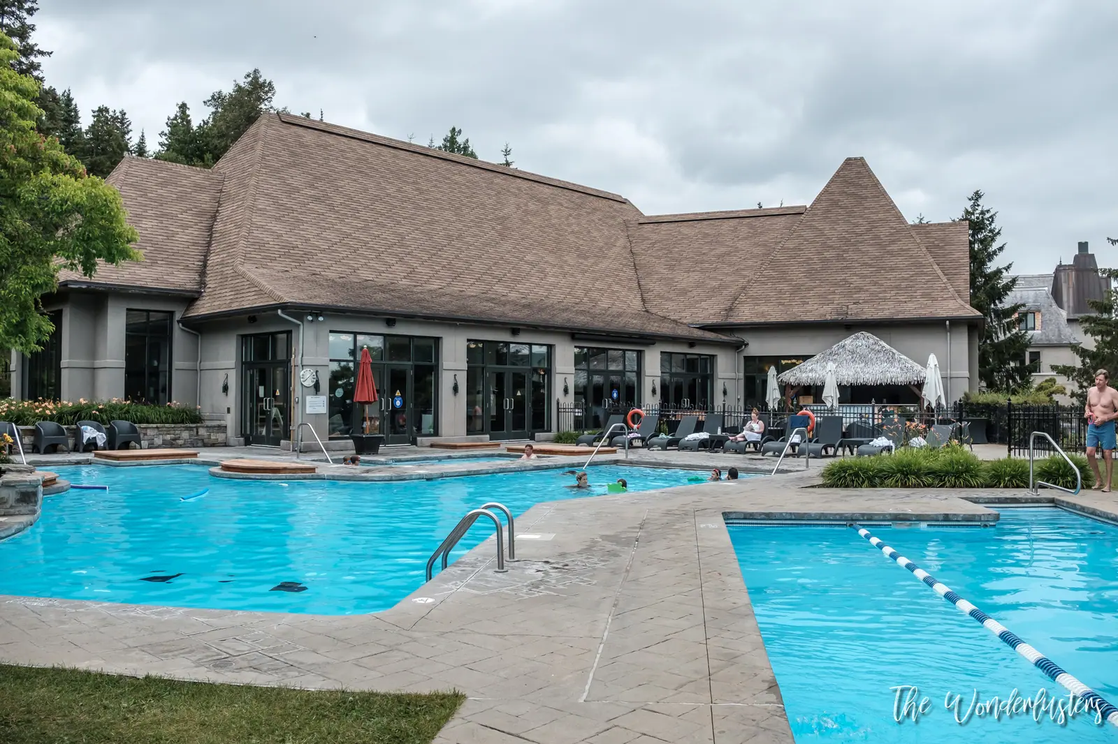 Heated outdoor swimming pools at Le Manoir Richelieu