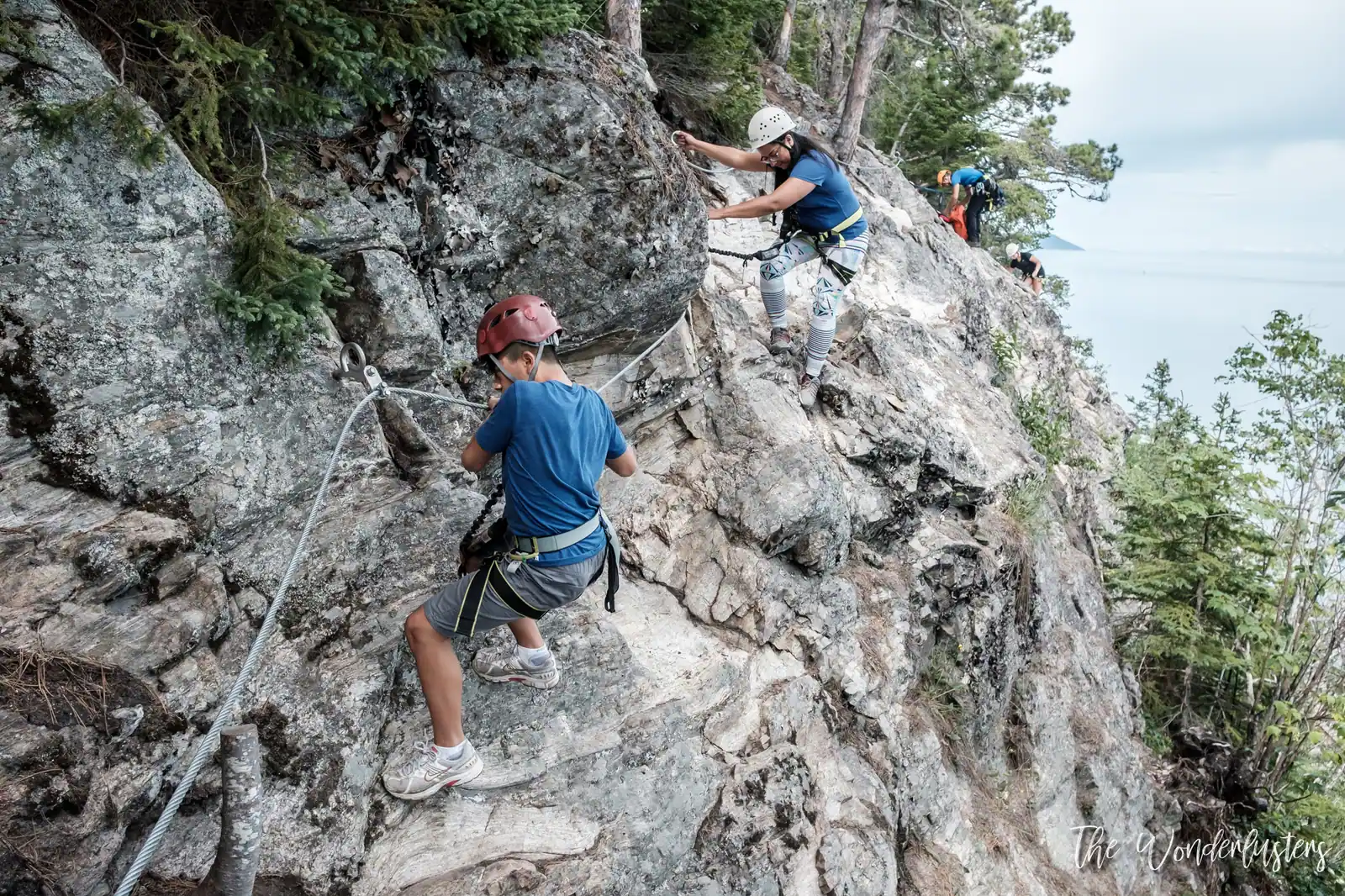 Via ferrata route on the Manoir Richelieu cliff