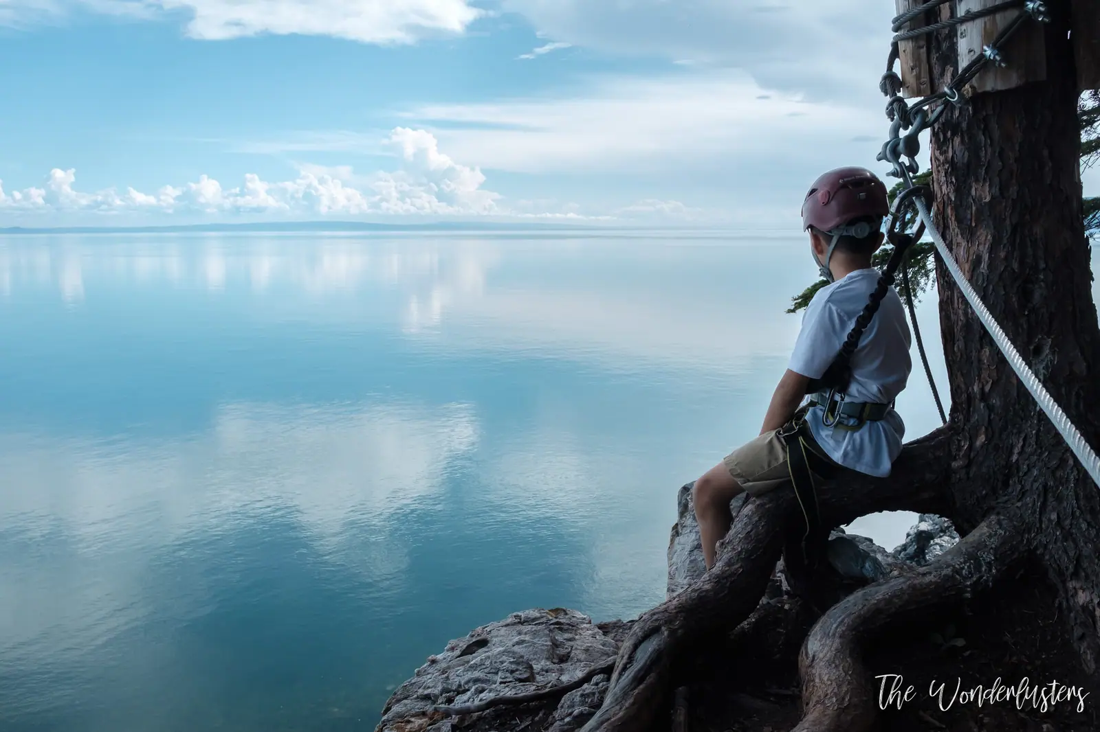 Via ferrata above the St. Lawrence River at Le Manoir Richelieu