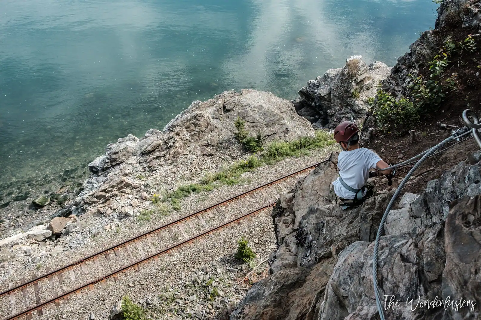 Family on the via ferrata at Le Manoir Richelieu